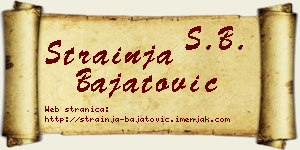 Strainja Bajatović vizit kartica